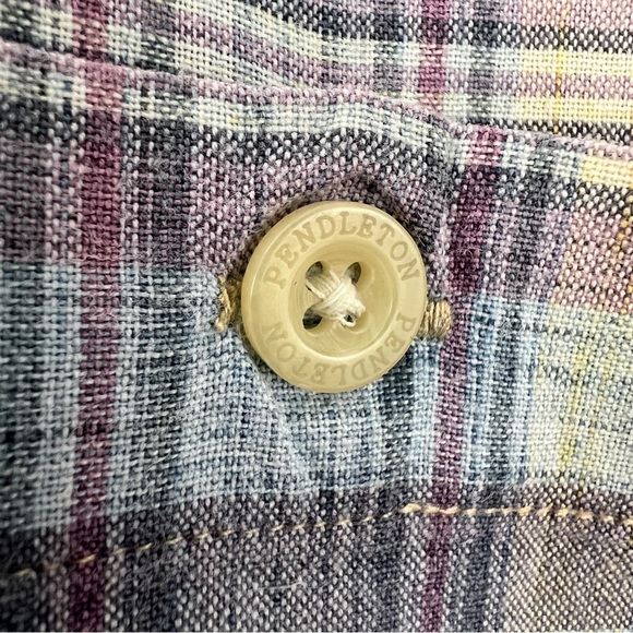 Pendleton Oceanside Plaid Short Sleeve Buttoned Down Collared Shirt - Picture 8 of 9